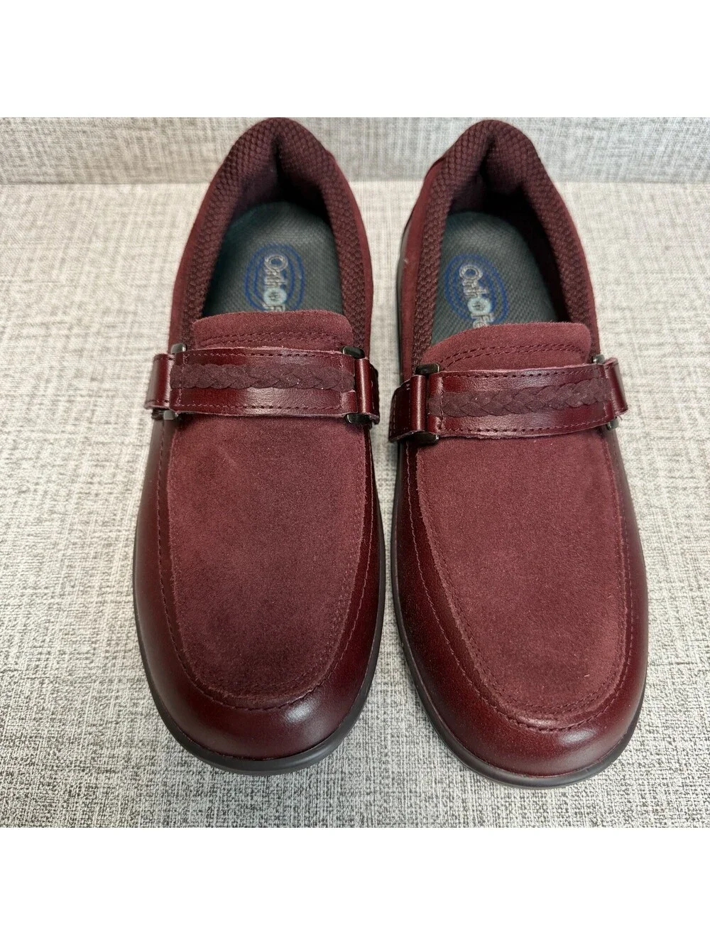 OrthoFeet Shoes Women’s Sz 8.5 D WIDE Chelsea Cherry Loafer Orthopedic